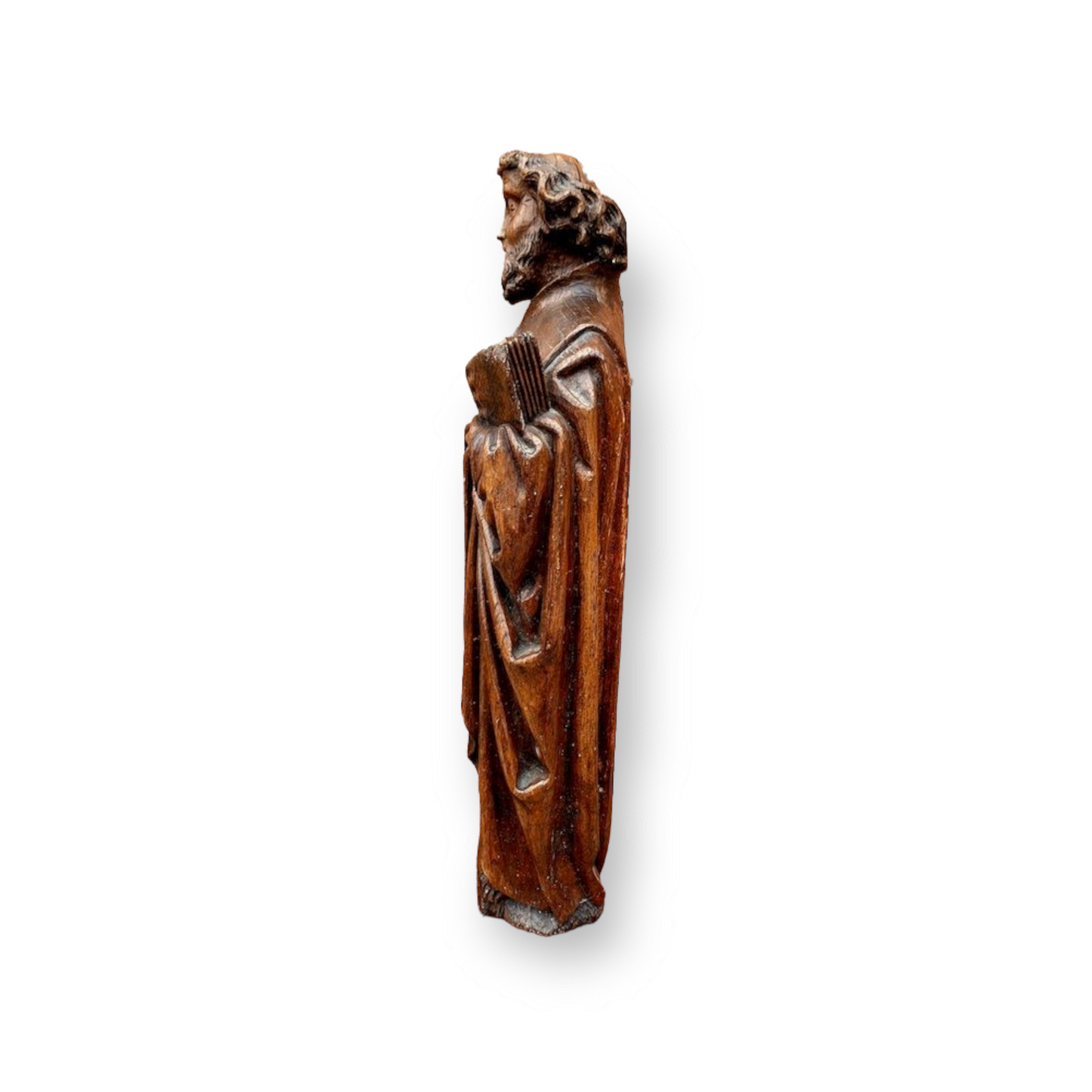 15th Century Gothic Carved Oak Sculpture – Figure of a Saint