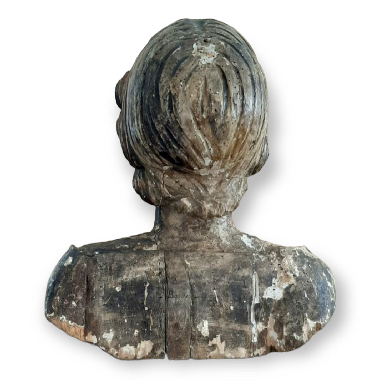 16th Century Italian Life-Size Antique Carved Lime Wood Bust Of A Saint