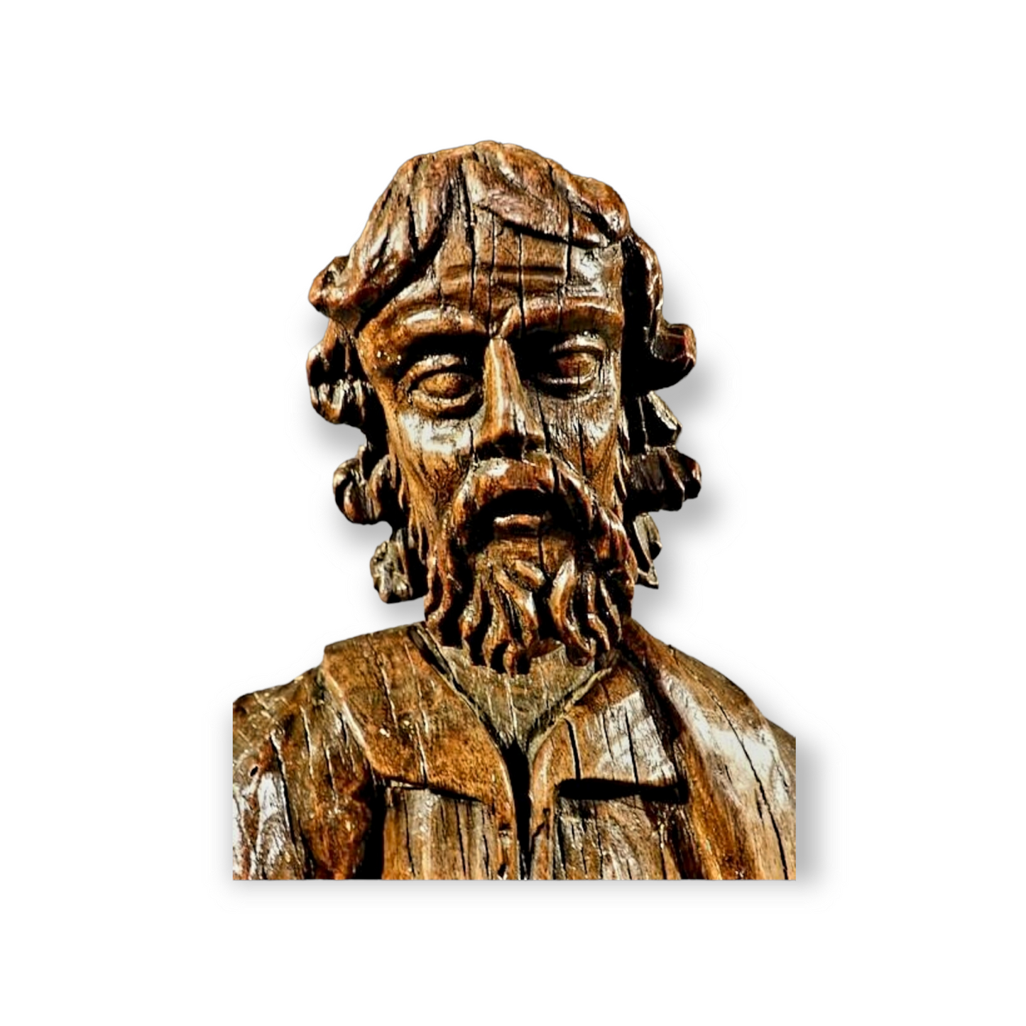 17th Century French Carved Oak Apostle – Antique Religious Sculpture