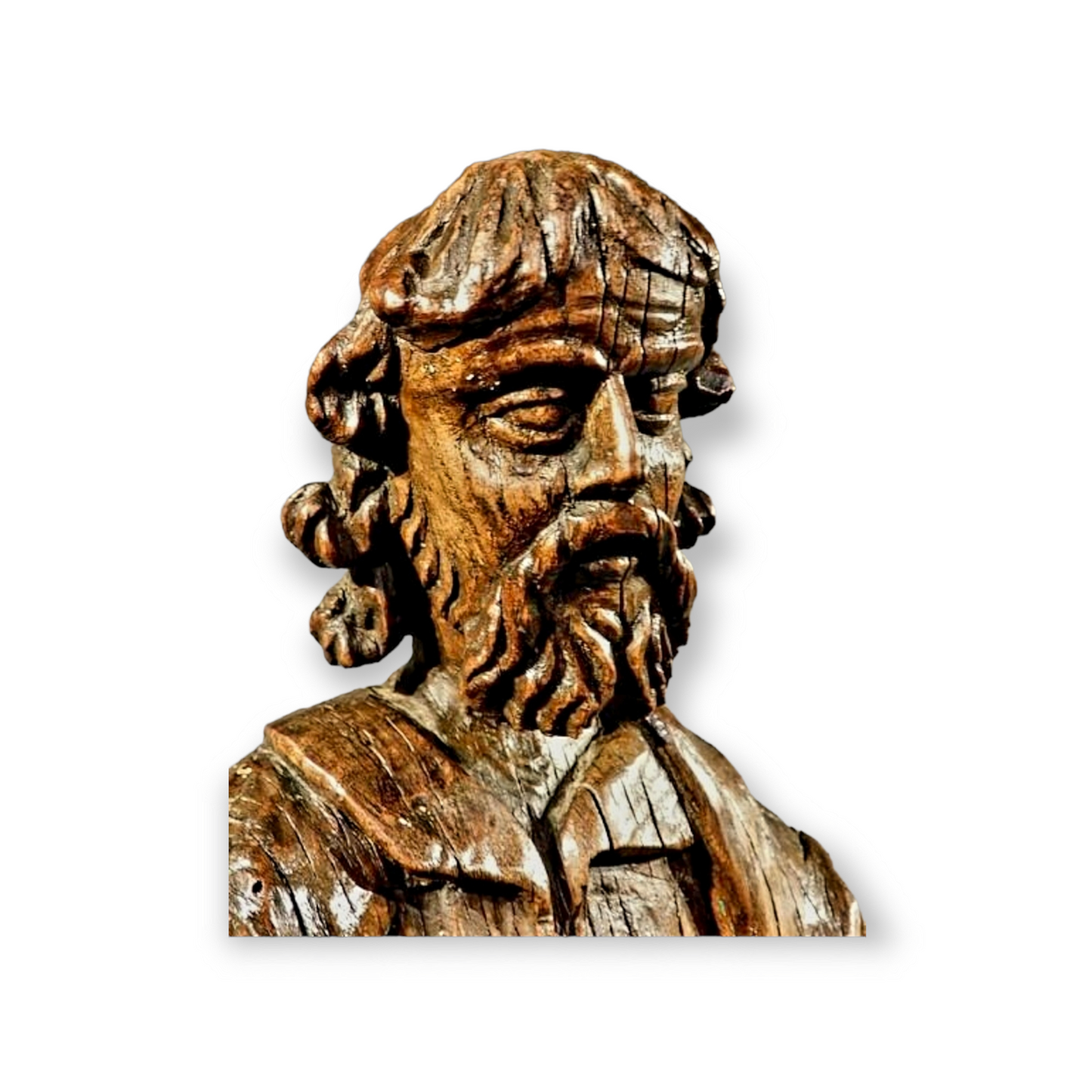 17th Century French Carved Oak Apostle – Antique Religious Sculpture