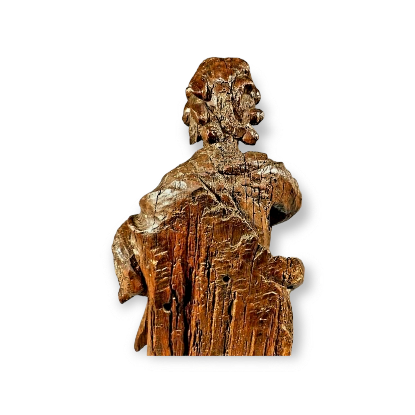 17th Century French Carved Oak Apostle – Antique Religious Sculpture