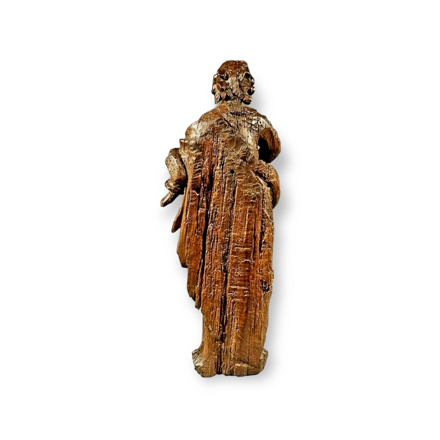 17th Century French Carved Oak Apostle – Antique Religious Sculpture