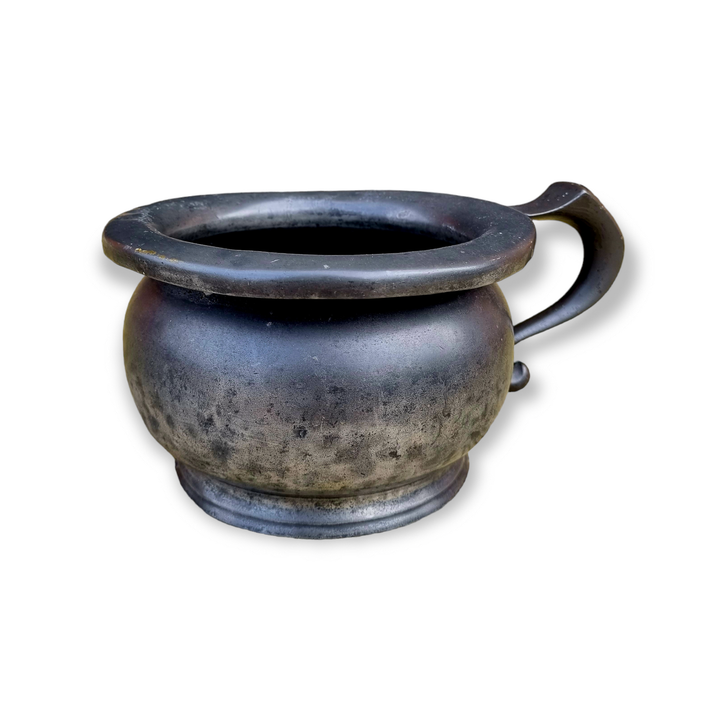 18th Century English Antique Pewter Child's Chamber Pot or Piss Pot
