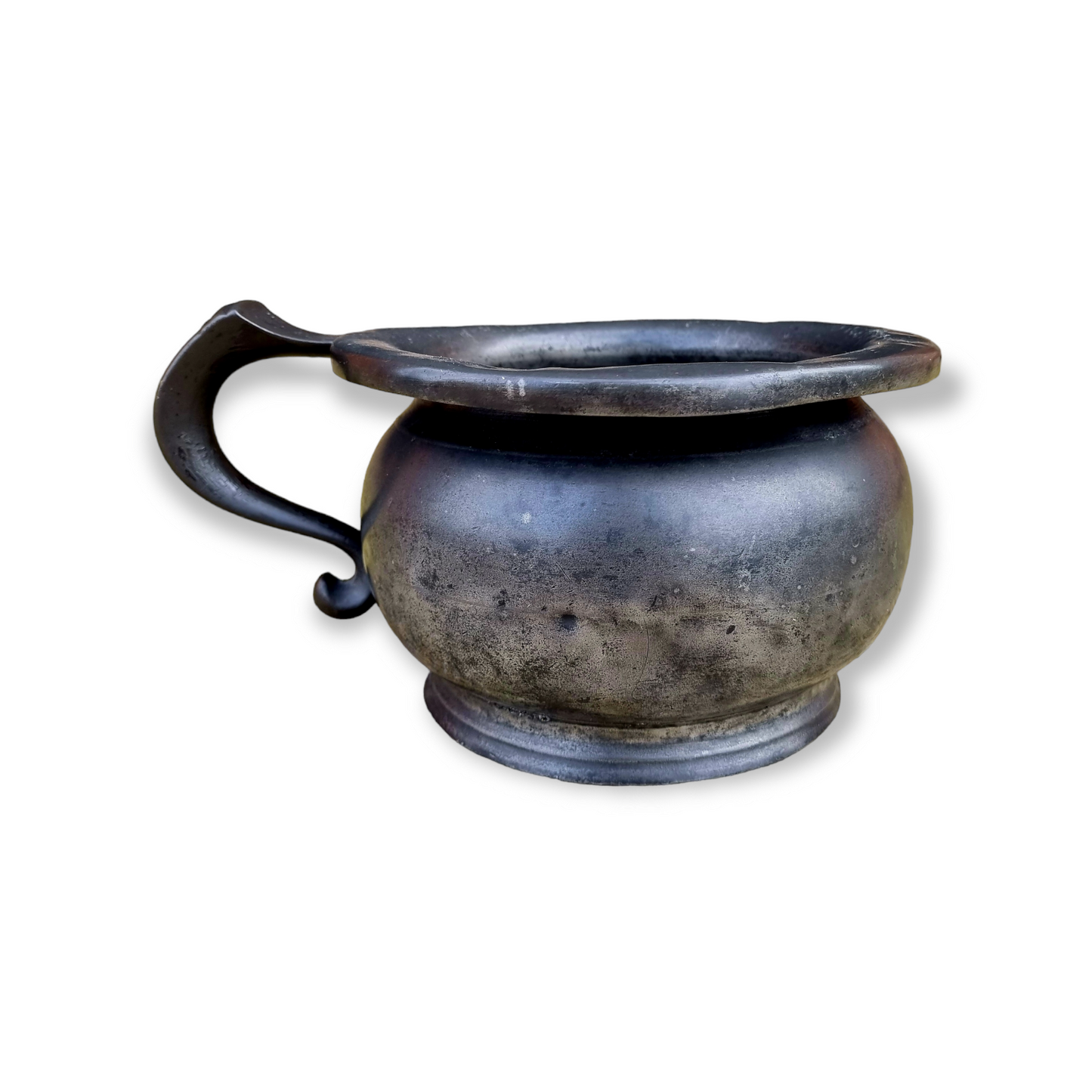 18th Century English Antique Pewter Child's Chamber Pot or Piss Pot