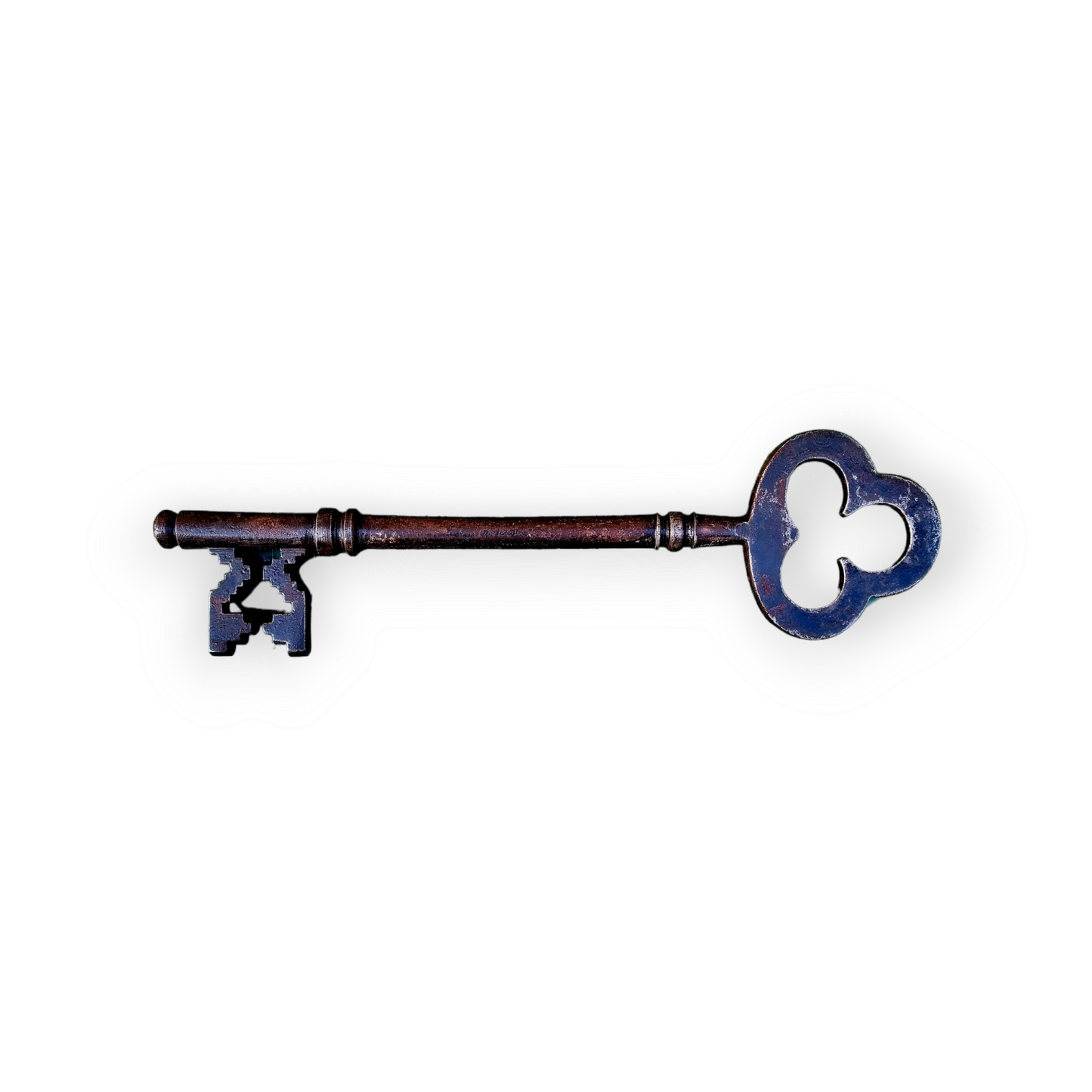 Late 19th Century Gothic Iron Church Wardens Key – Large Antique Door Key