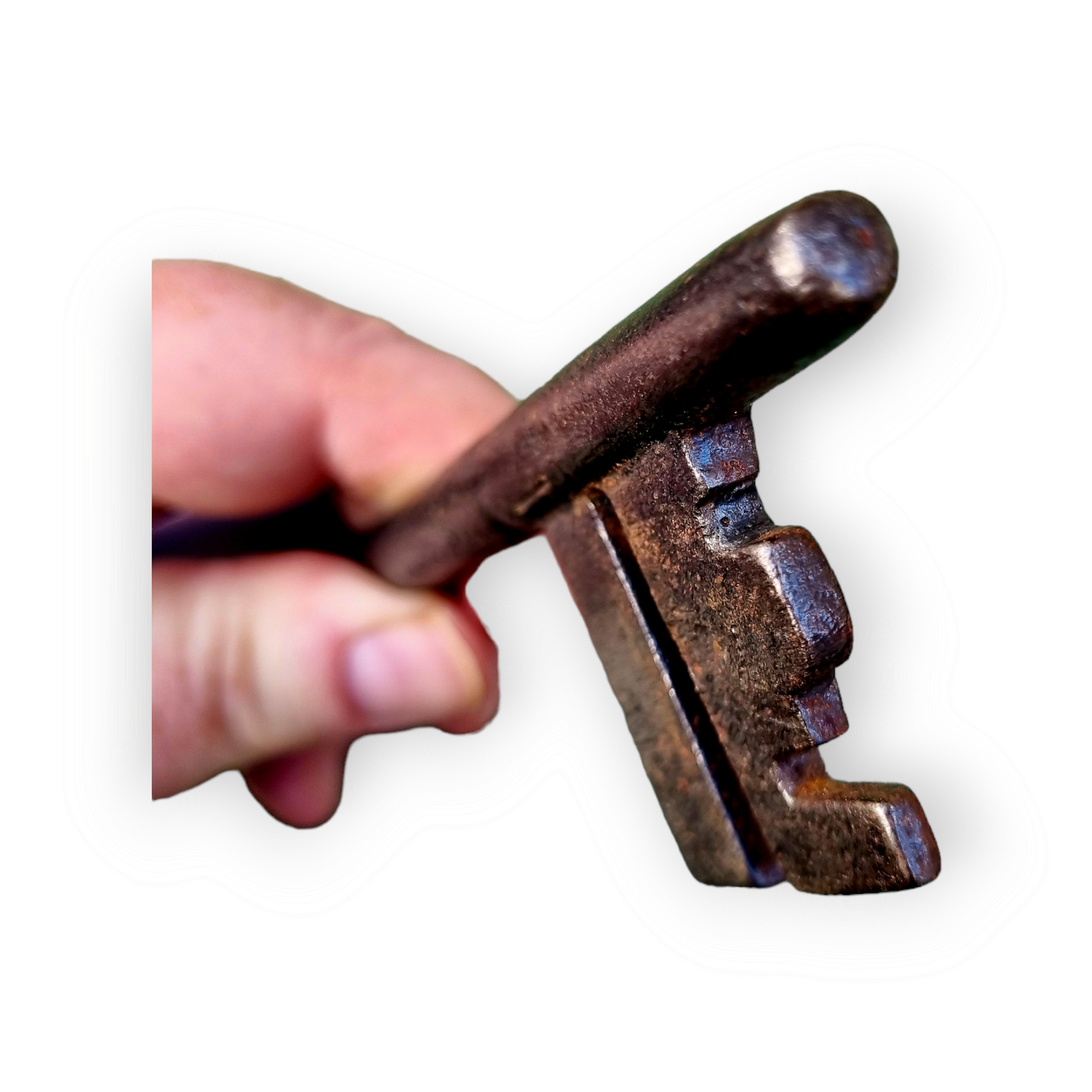 17th Century Antique Iron Skeleton Key – Large English Door Key