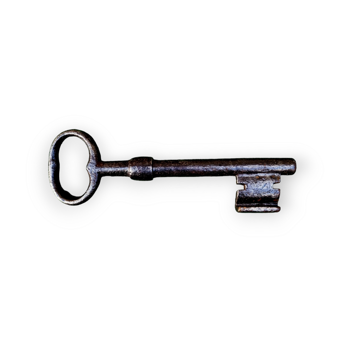 18th Century Antique Iron Skeleton Key – Large English Door Key