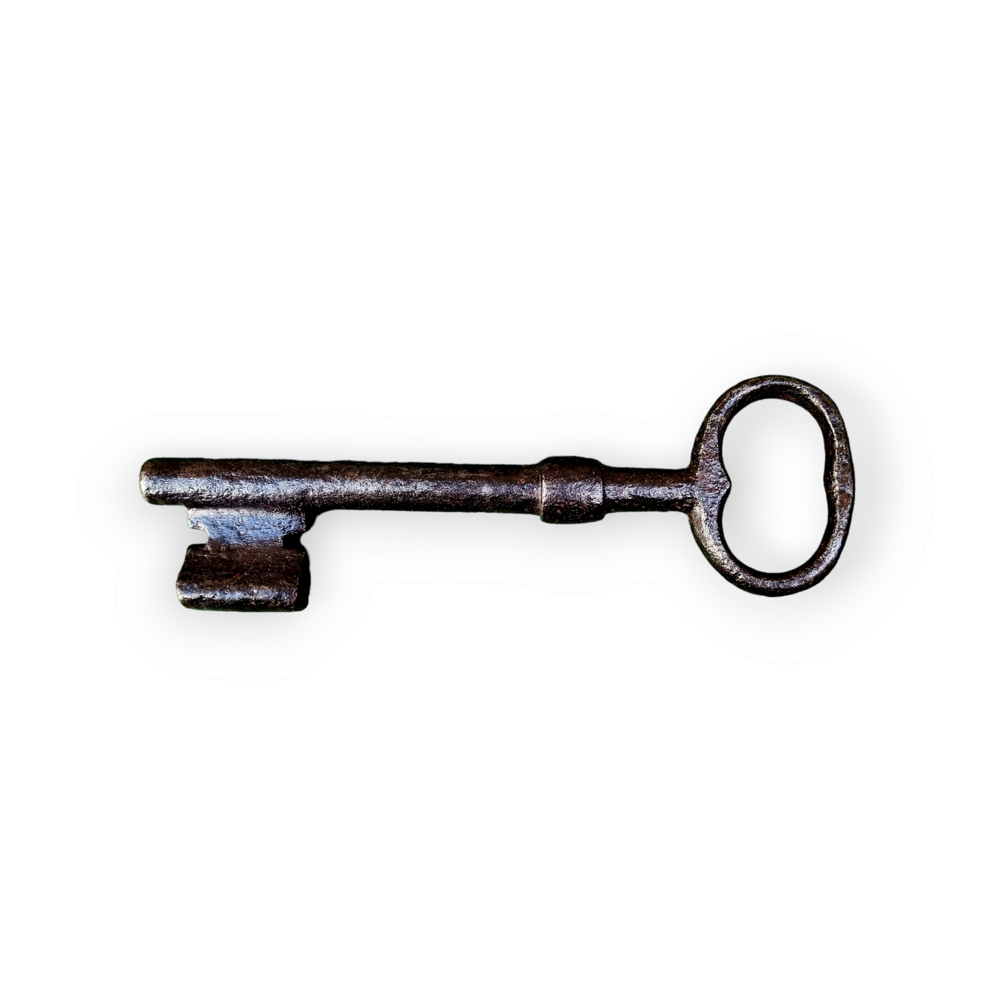18th Century Antique Iron Skeleton Key – Large English Door Key