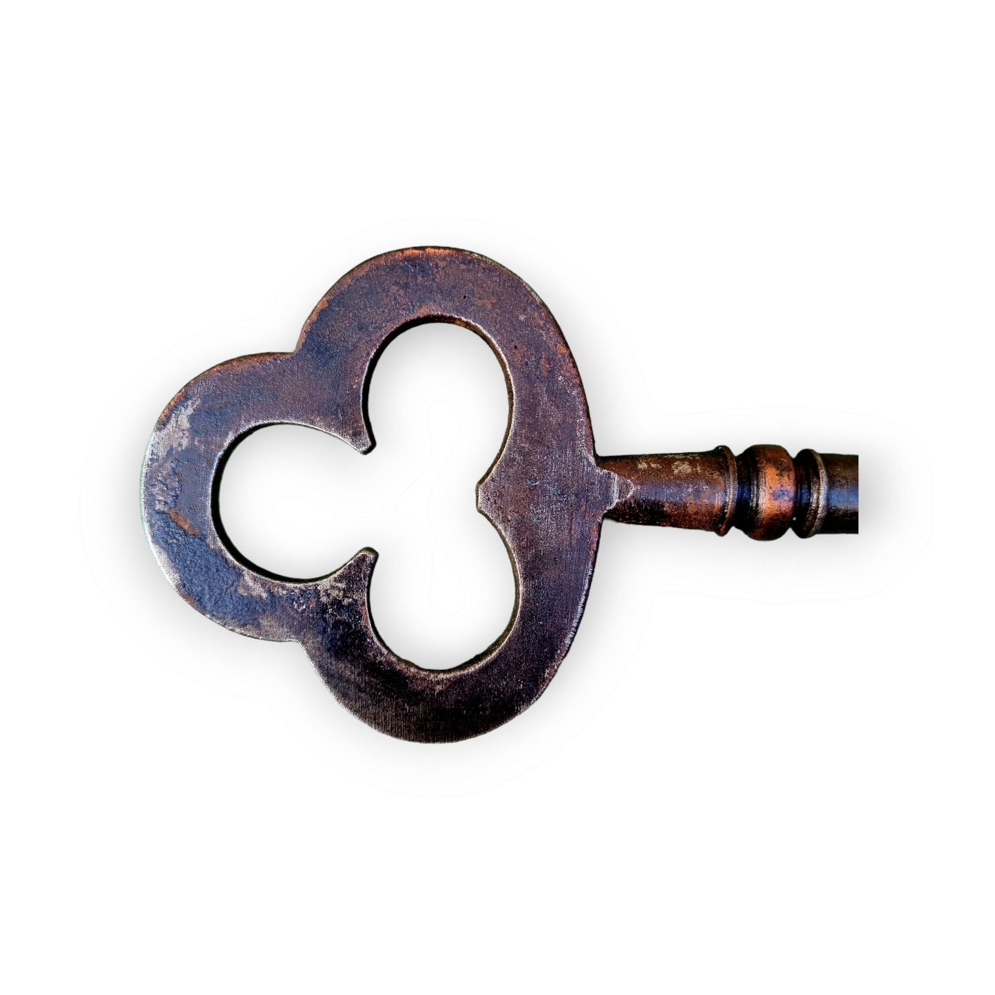 Late 19th Century Gothic Iron Church Wardens Key – Large Antique Door Key