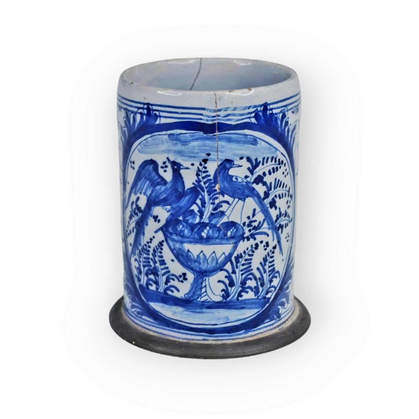 Mid 18thC English Antique Blue & White Delftware Tankard