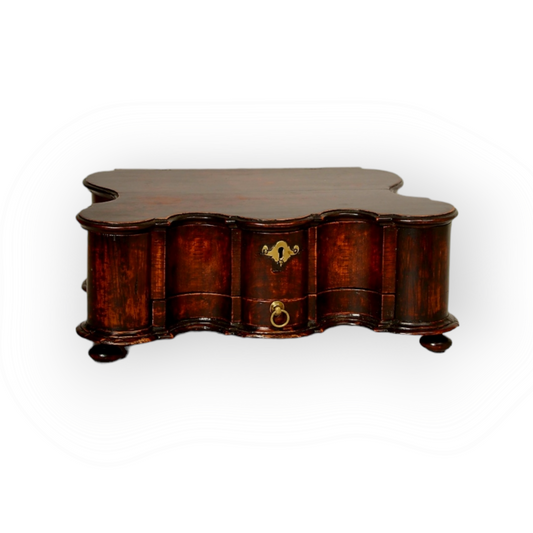 Early 18th Century Queen Anne Period Antique Walnut Spice Box of Rare Form