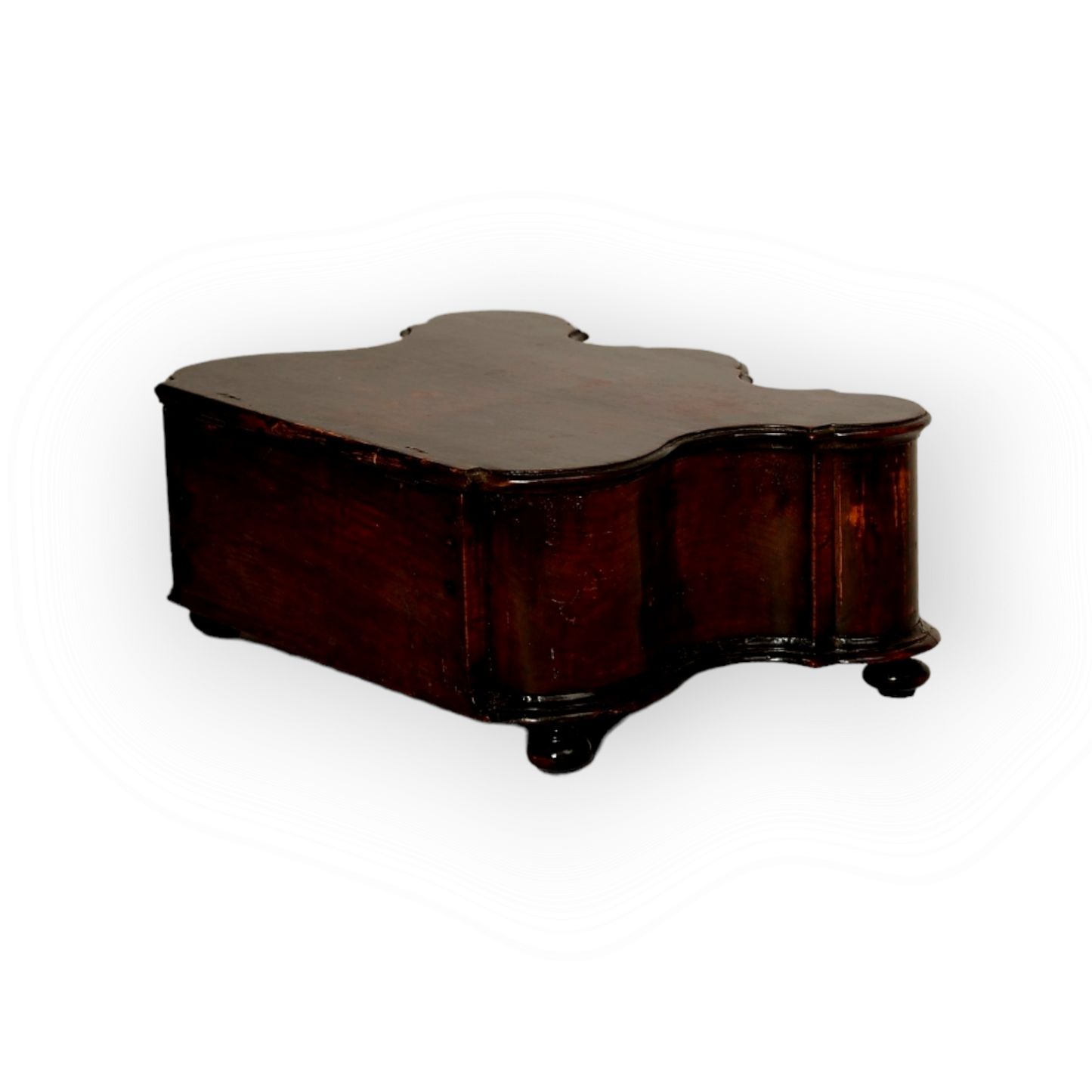 Early 18th Century Queen Anne Period Antique Walnut Spice Box of Rare Form