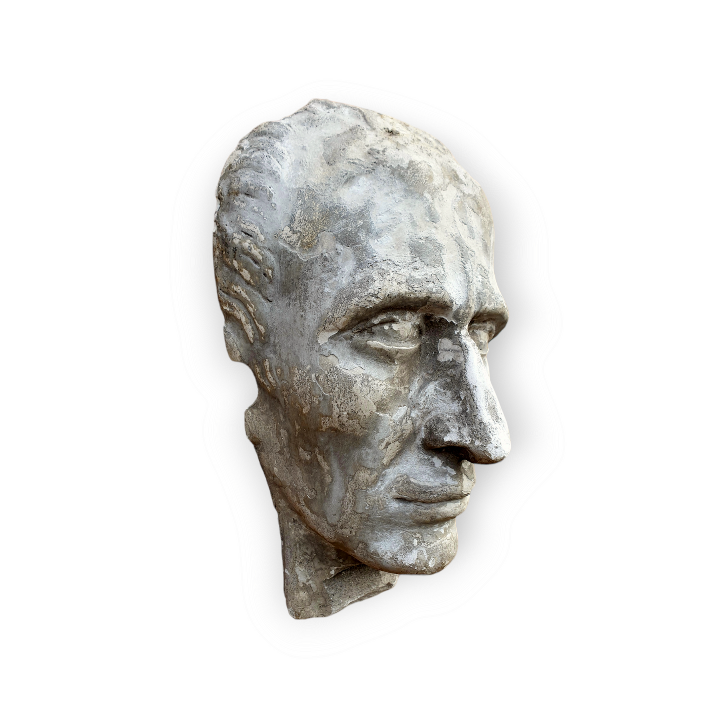 Life-Size Early 19th Century English Antique Plaster Death Mask