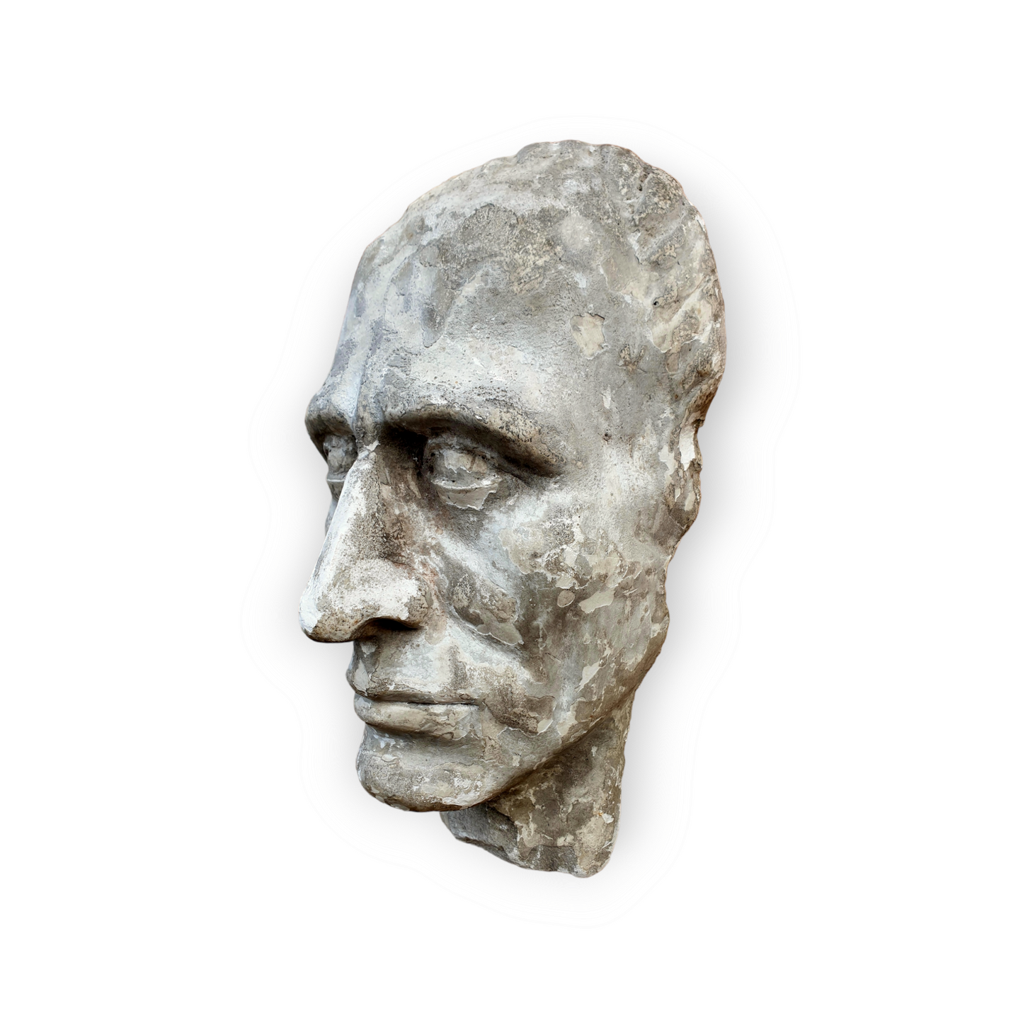 Life-Size Early 19th Century English Antique Plaster Death Mask