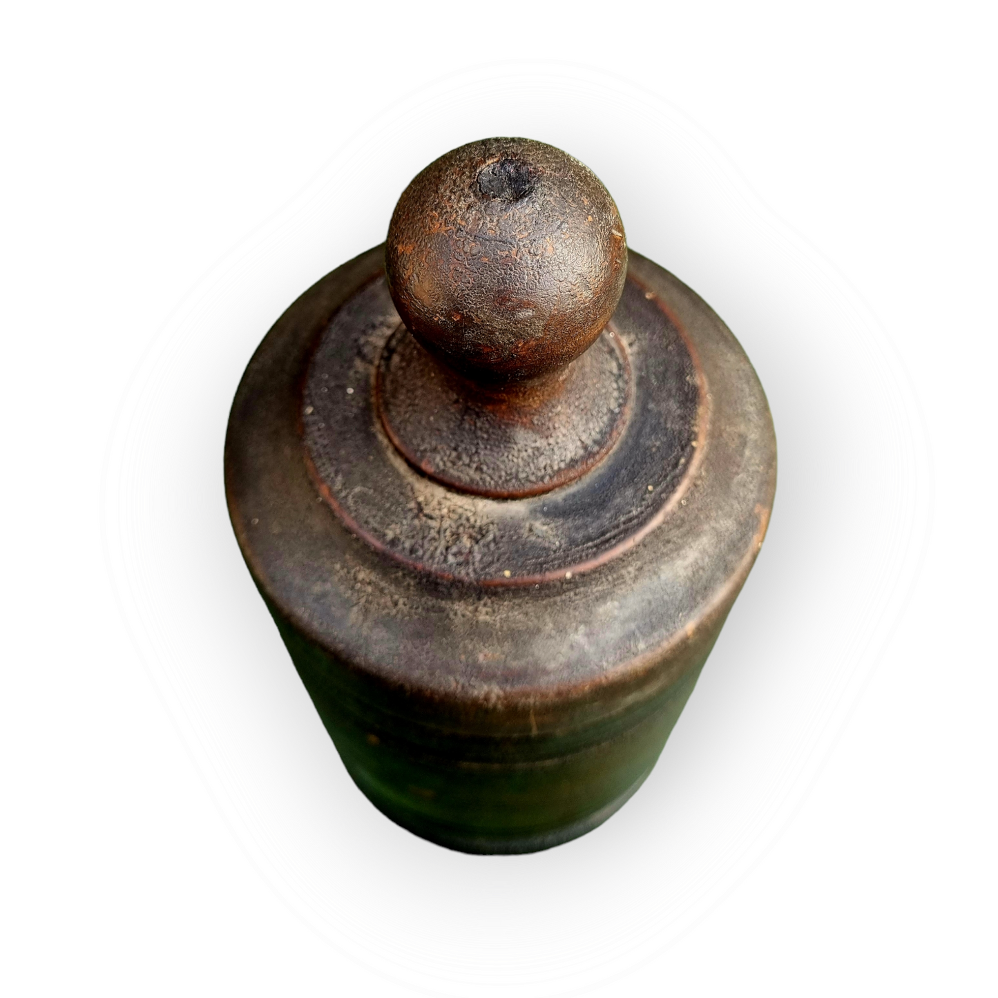 Late 18th Century English Antique Treen Dry Goods Jar With Original Lid