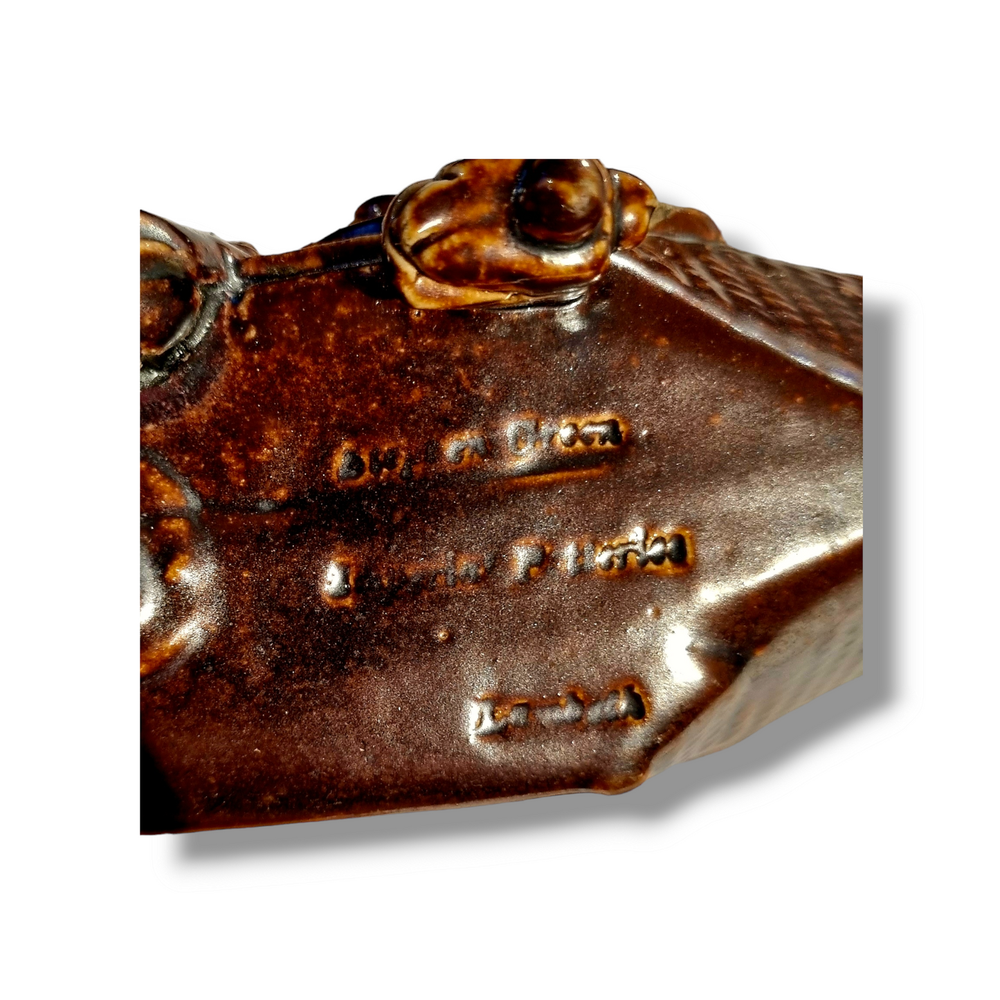 19thC English Antique Salt-glazed Stoneware Pistol-Shaped Whisky Flask by Stephen Green, Imperial Potteries, Lambeth, London, Circa 1831-1858