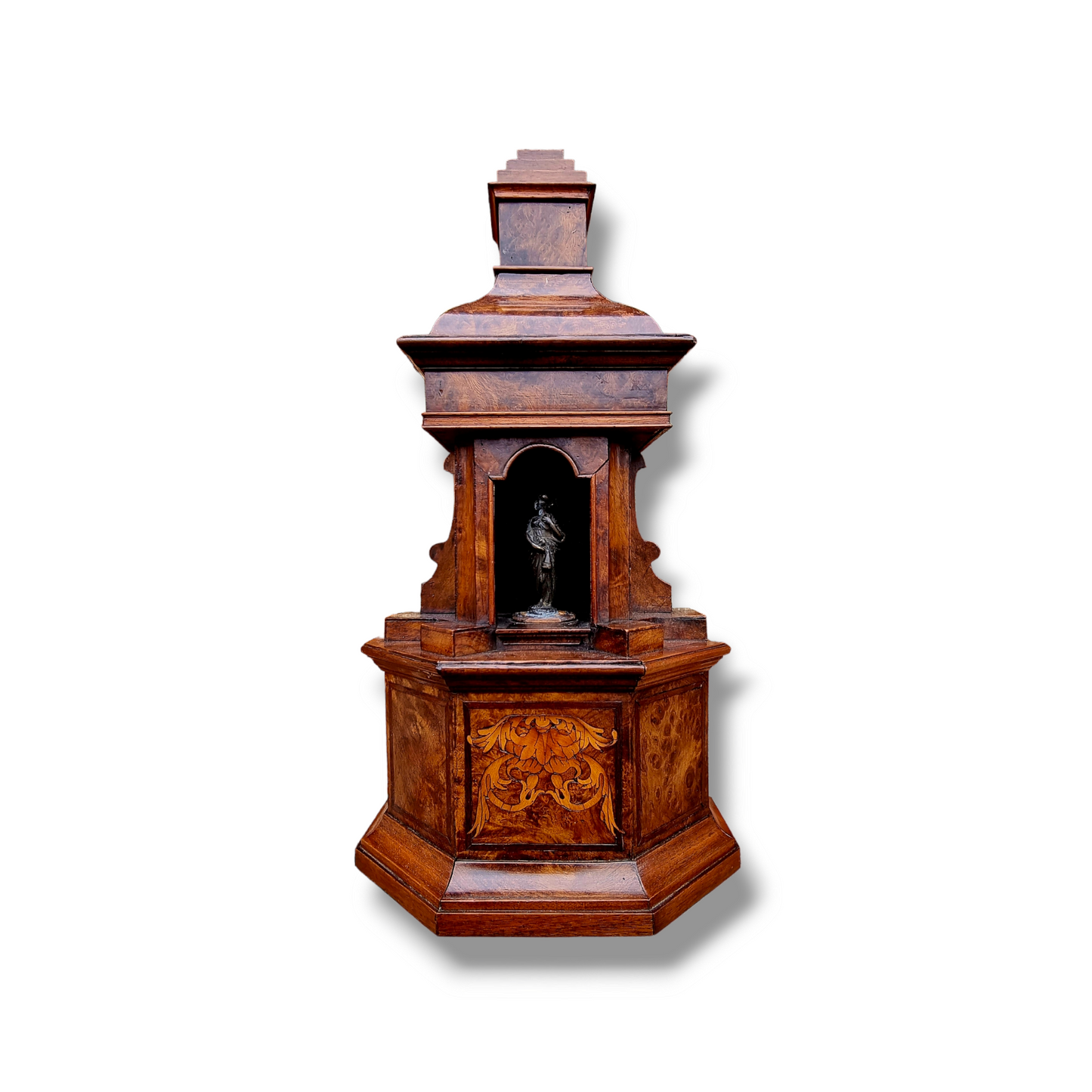 18th Century Italian Walnut Architectural Temple Model with Bronze Venus Statue – Grand Tour Collectible