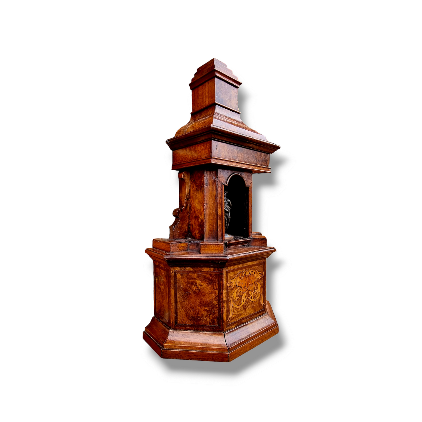 18th Century Italian Walnut Architectural Temple Model with Bronze Venus Statue – Grand Tour Collectible