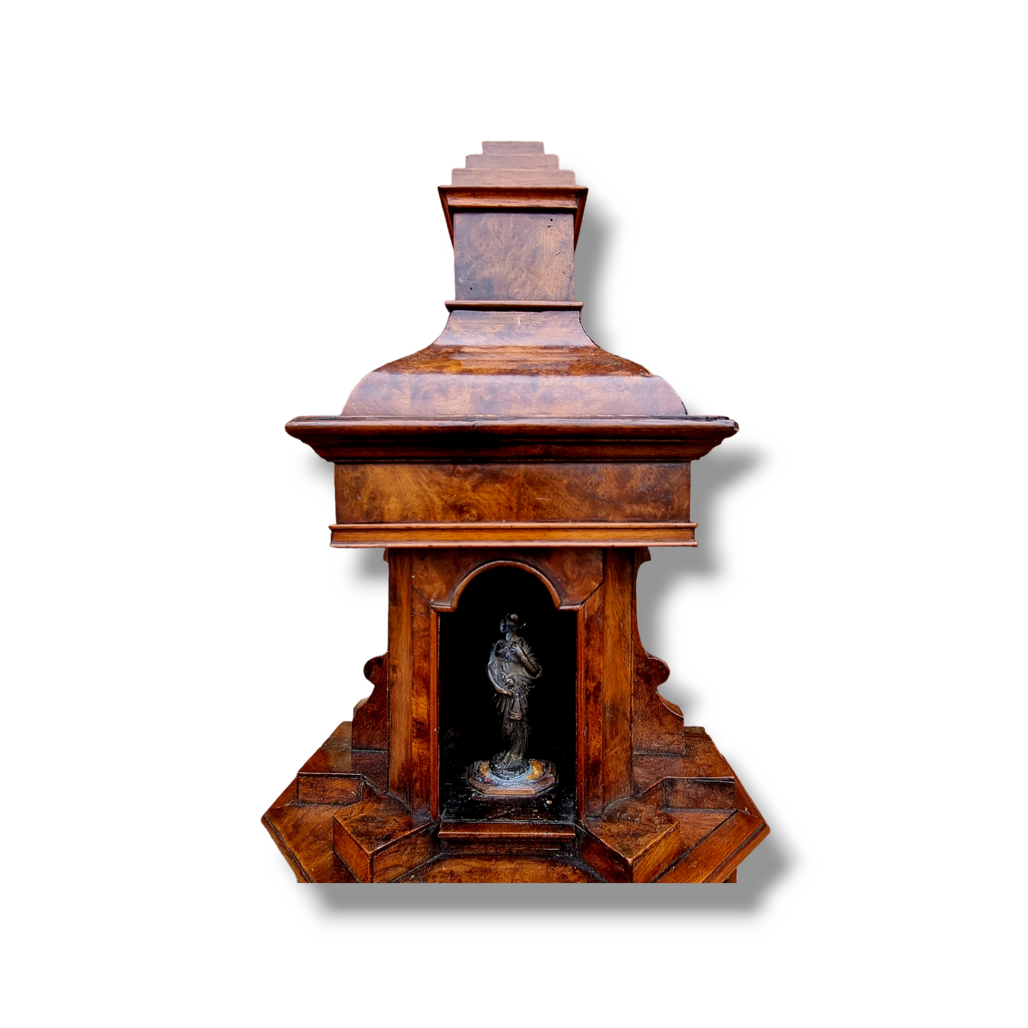 18th Century Italian Walnut Architectural Temple Model with Bronze Venus Statue – Grand Tour Collectible