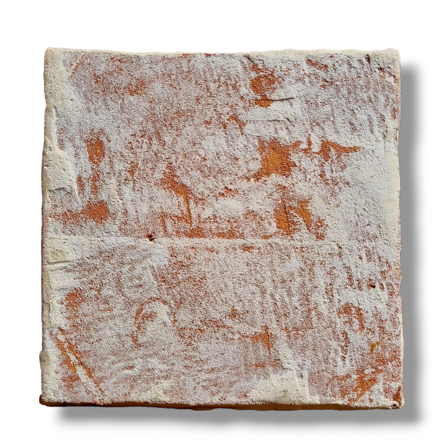 Medieval Style, 19th Century-Made, Antique Encaustic Floor Tile With Rampant Lion