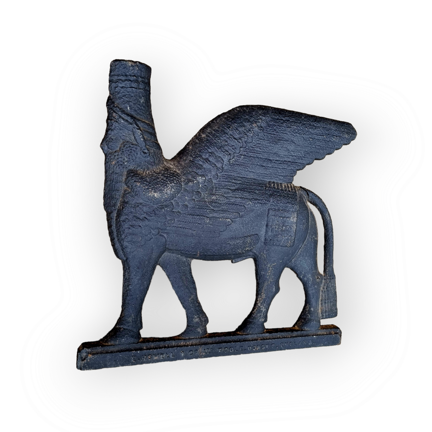 A Large Pair of 19th Century Cast Iron Plaques, Each Depicting A Persian Sphinx