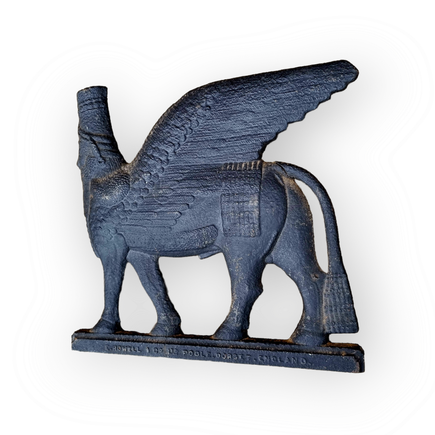 A Large Pair of 19th Century Cast Iron Plaques, Each Depicting A Persian Sphinx