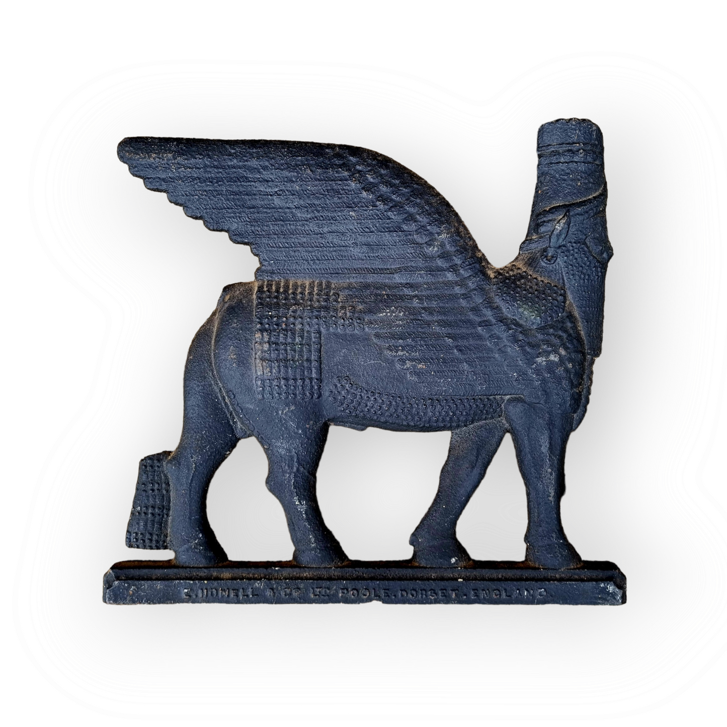 A Large Pair of 19th Century Cast Iron Plaques, Each Depicting A Persian Sphinx