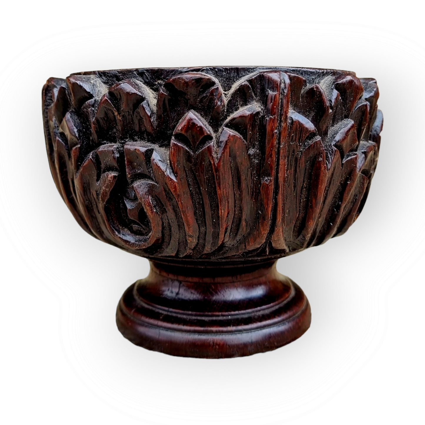 Large 18th Century English Antique Treen Master Salt