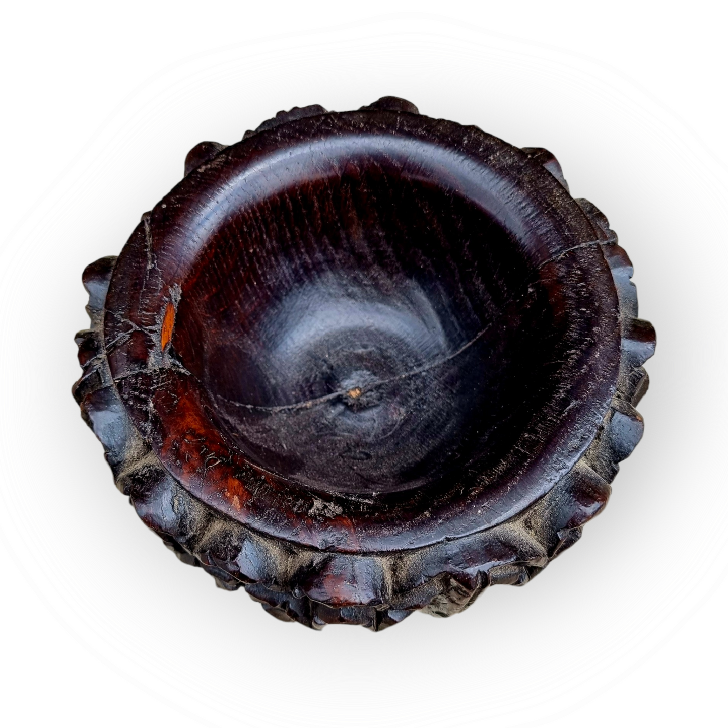 Large 18th Century English Antique Treen Master Salt