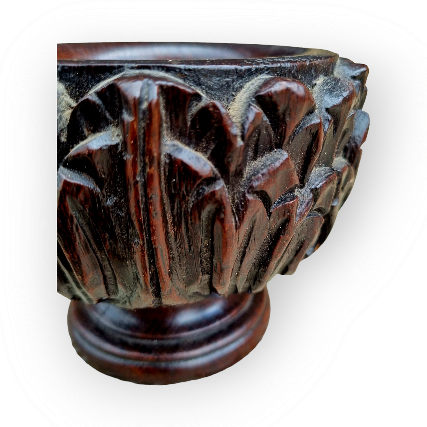 Large 18th Century English Antique Treen Master Salt