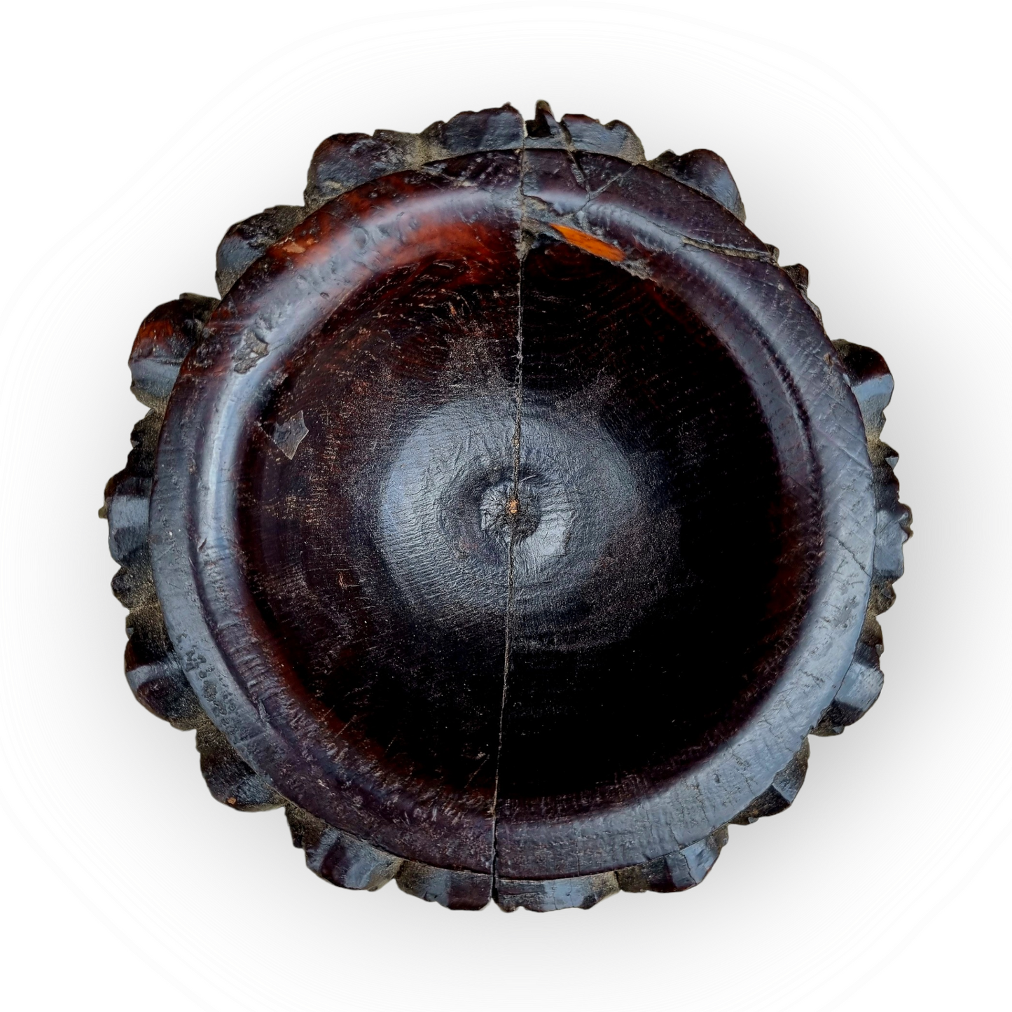 Large 18th Century English Antique Treen Master Salt