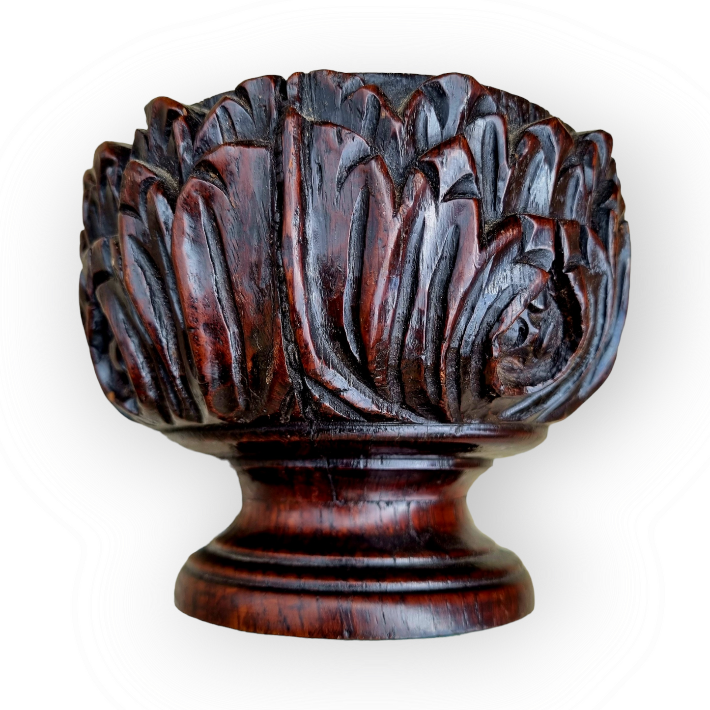 Large 18th Century English Antique Treen Master Salt