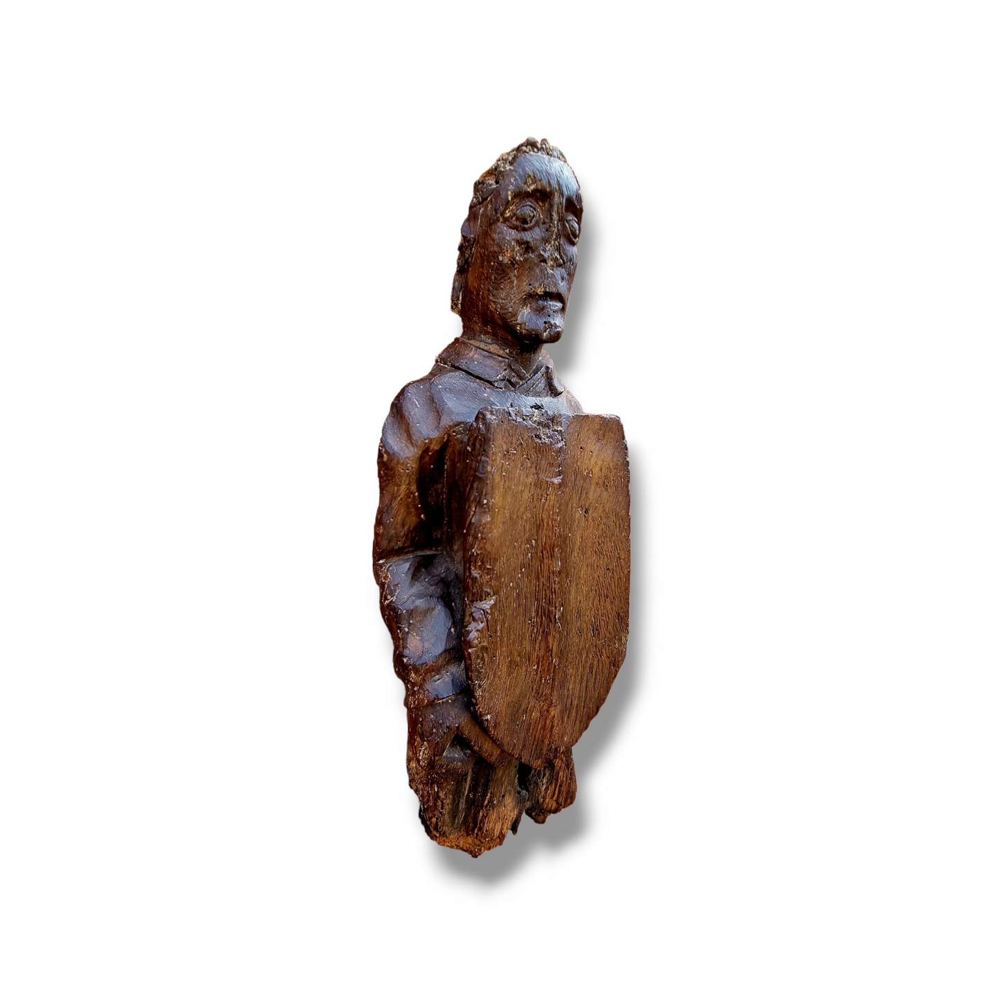 Mid 15th Century English Antique Carved Oak Roof Angel, Circa 1450