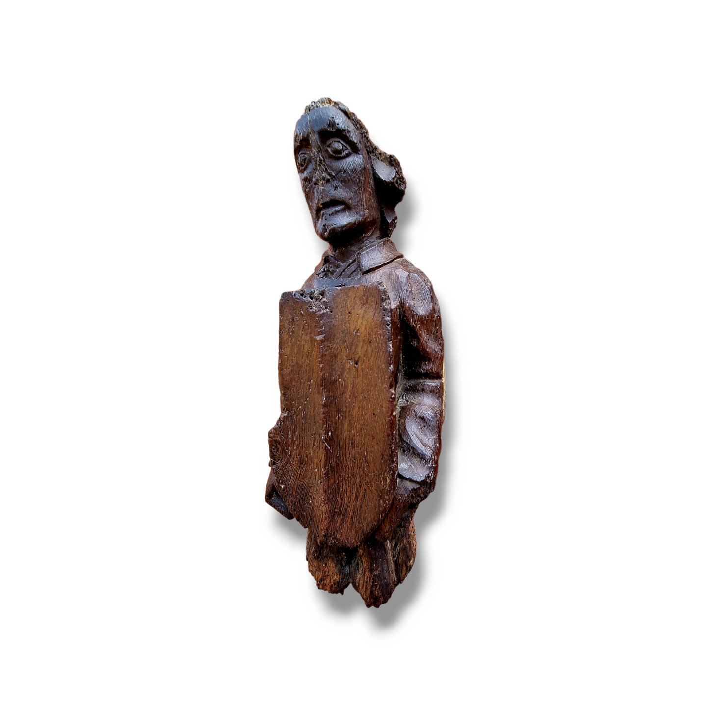 Mid 15th Century English Antique Carved Oak Roof Angel, Circa 1450