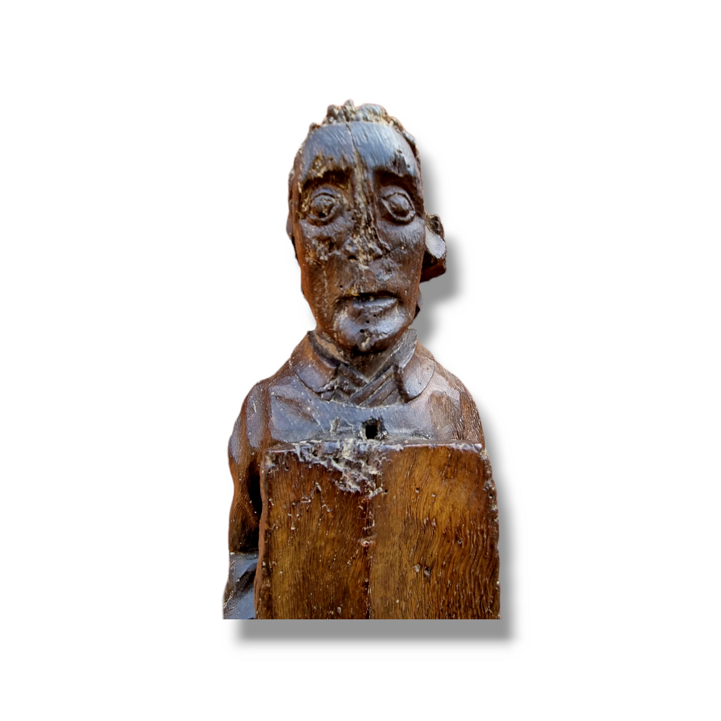 Mid 15th Century English Antique Carved Oak Roof Angel, Circa 1450