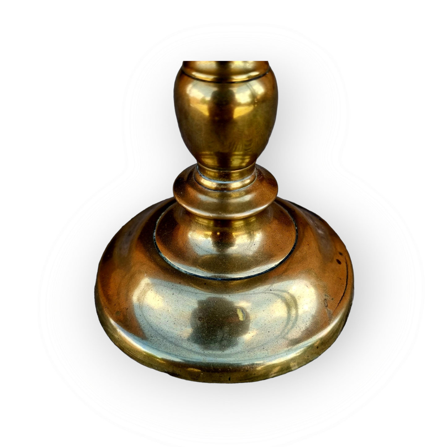 Mid 17th Century Dutch Antique Brass Heemskirk Candlestick