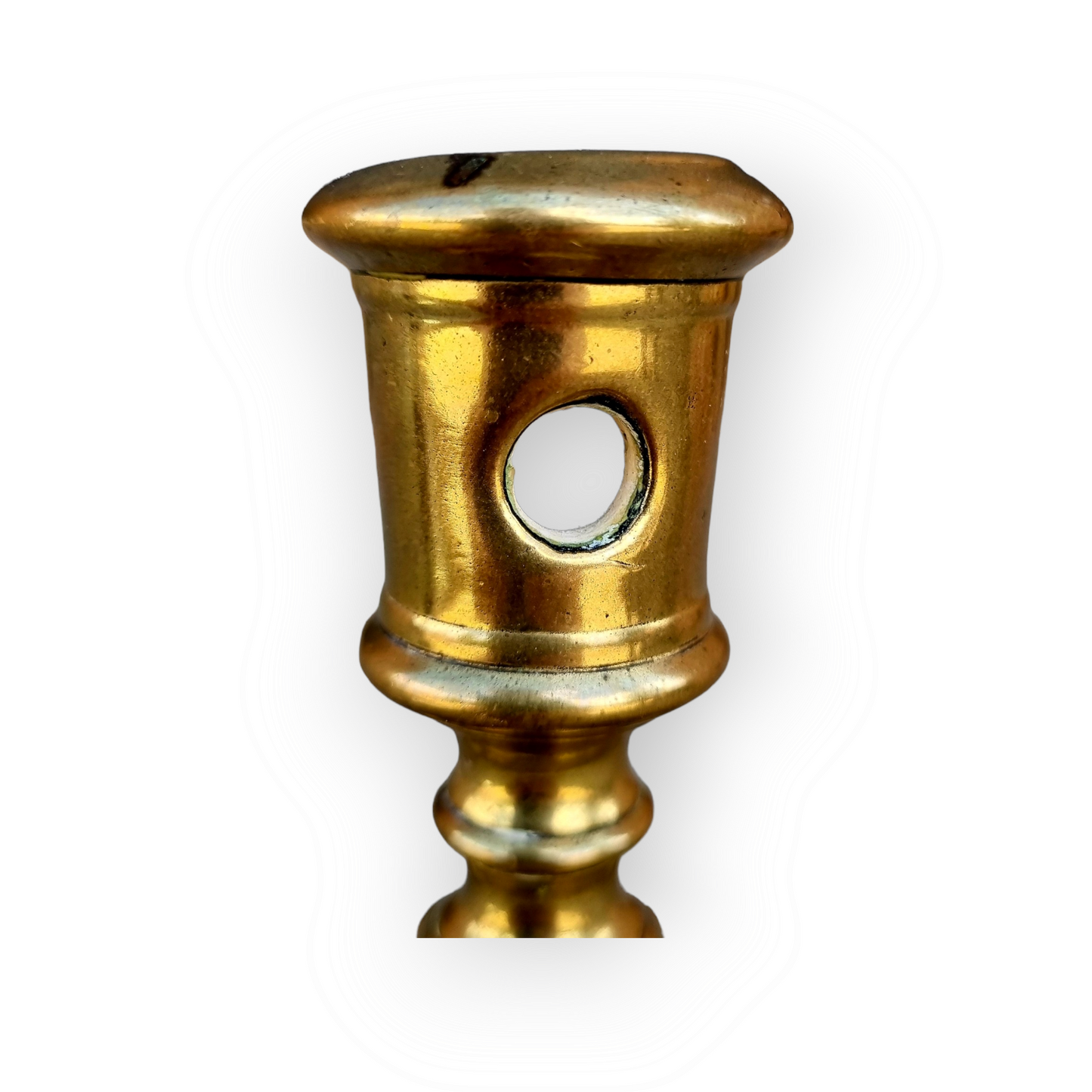 Mid 17th Century Dutch Antique Brass Heemskirk Candlestick