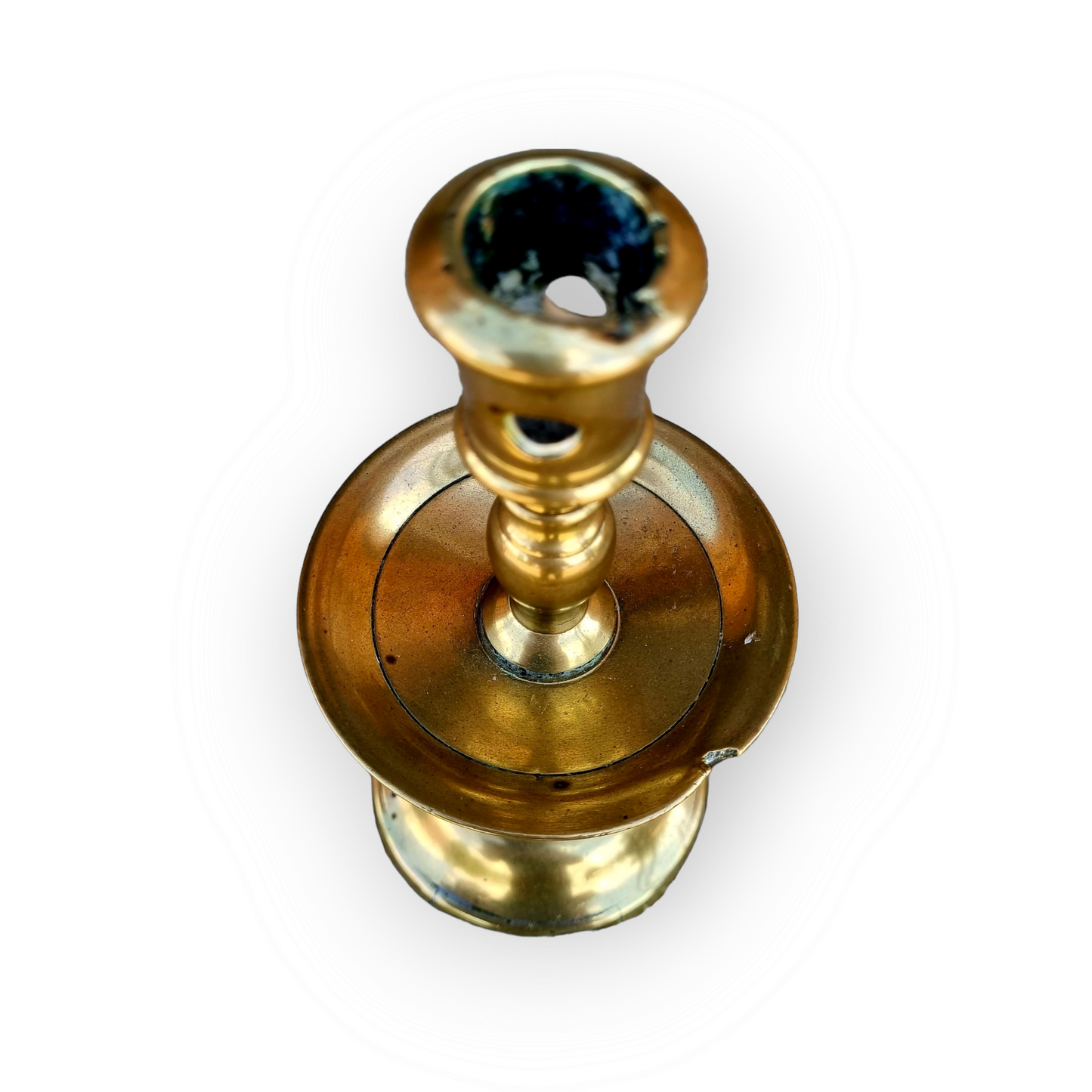 Mid 17th Century Dutch Antique Brass Heemskirk Candlestick