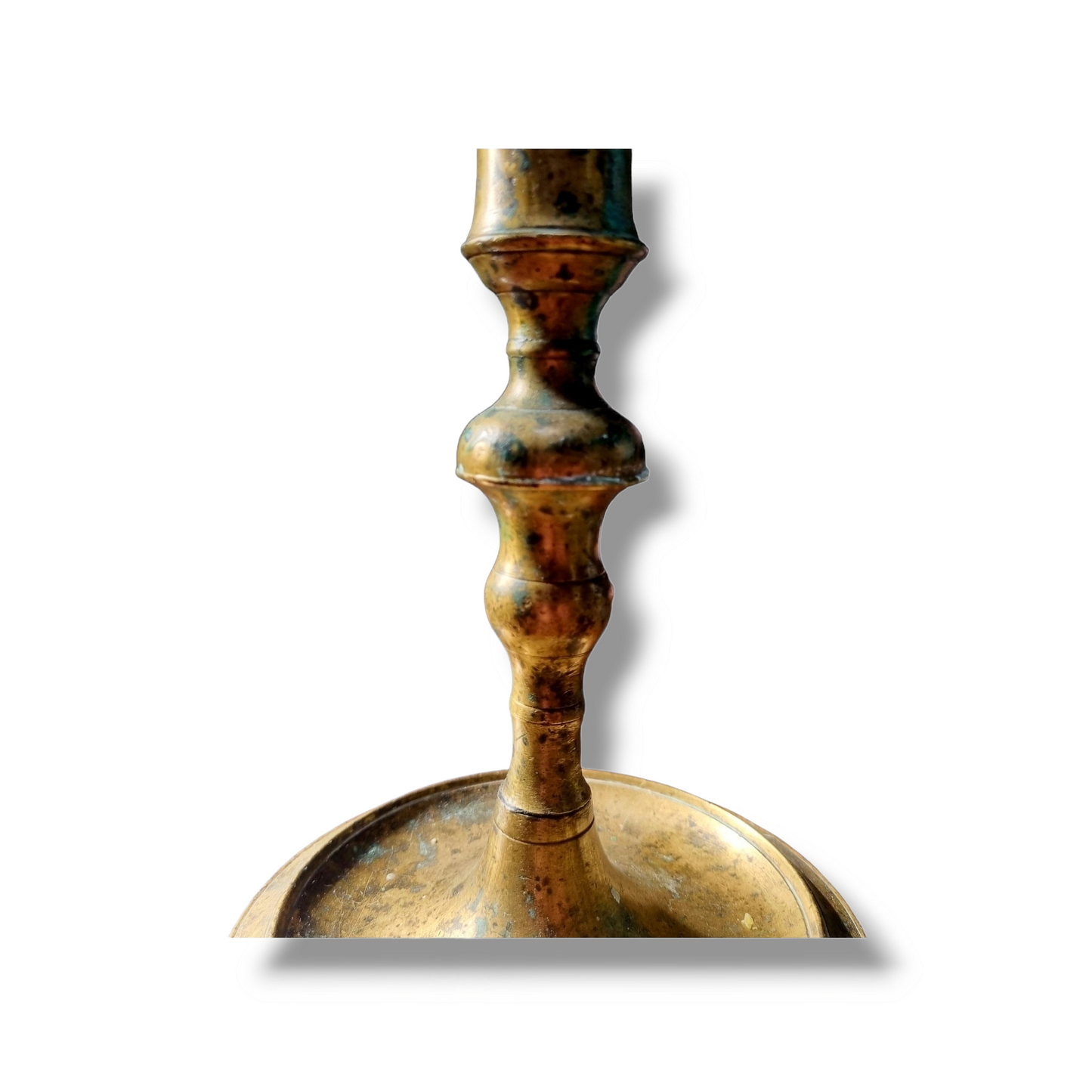 Late 16th Century Antique Brass Candlestick Of Large Proportions