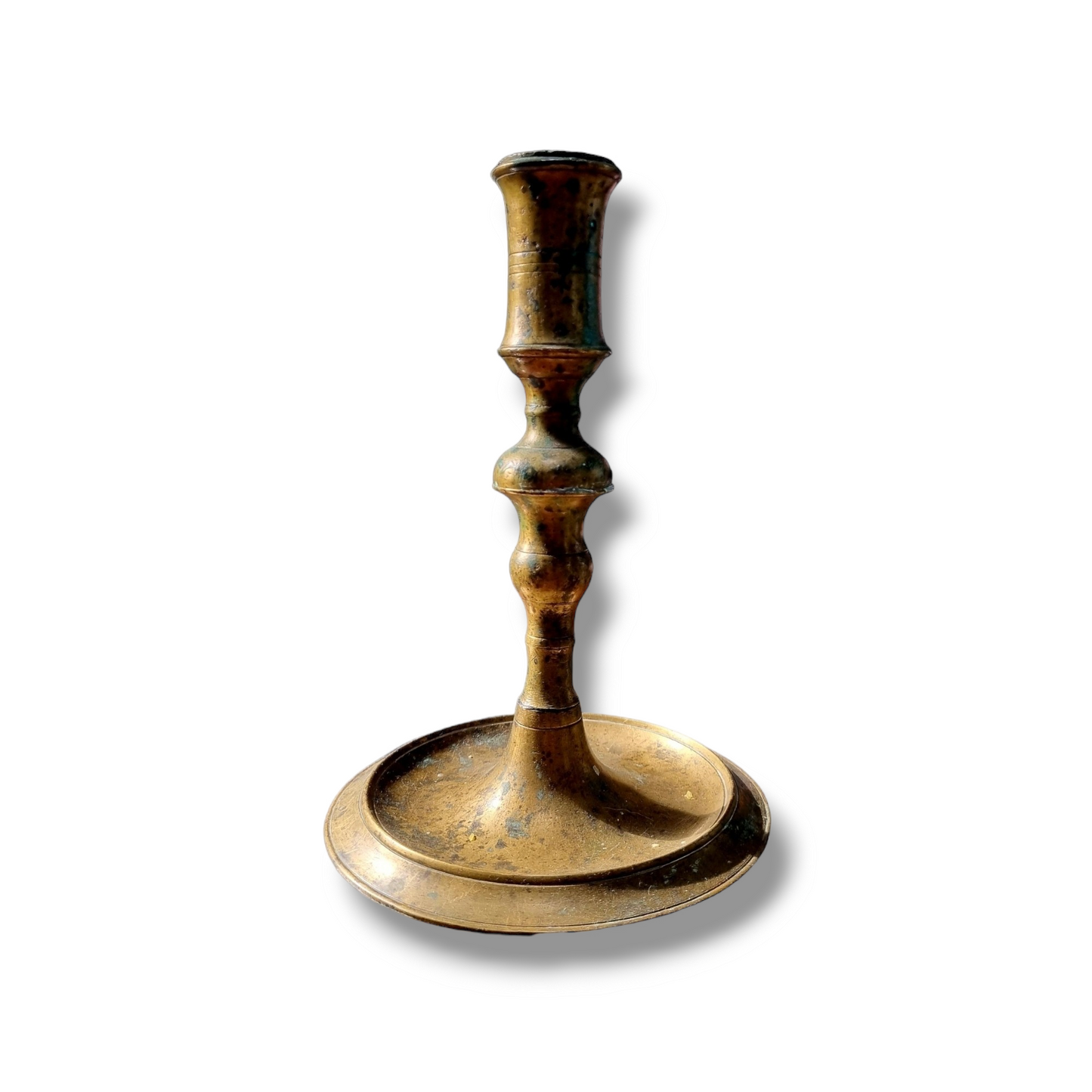 Late 16th Century Antique Brass Candlestick Of Large Proportions