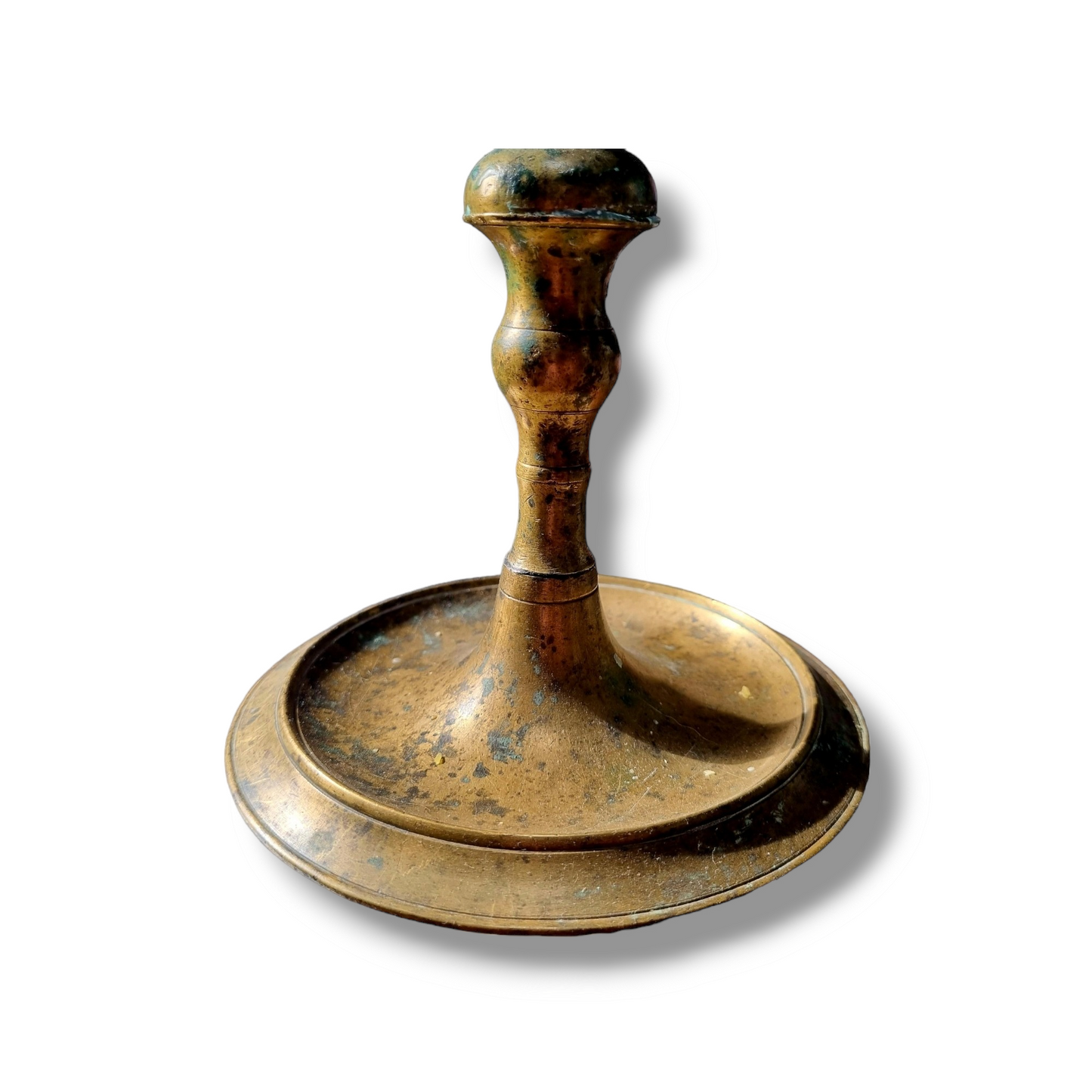 Late 16th Century Antique Brass Candlestick Of Large Proportions