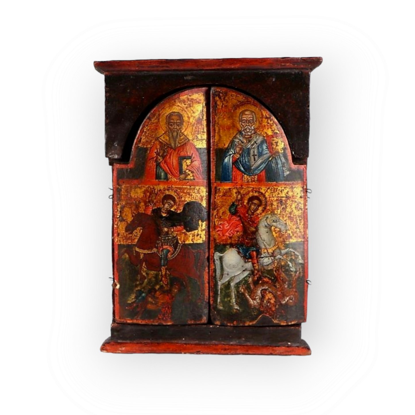 18th Century Russian Antique Icon Depicting The Virgin of Vladimir