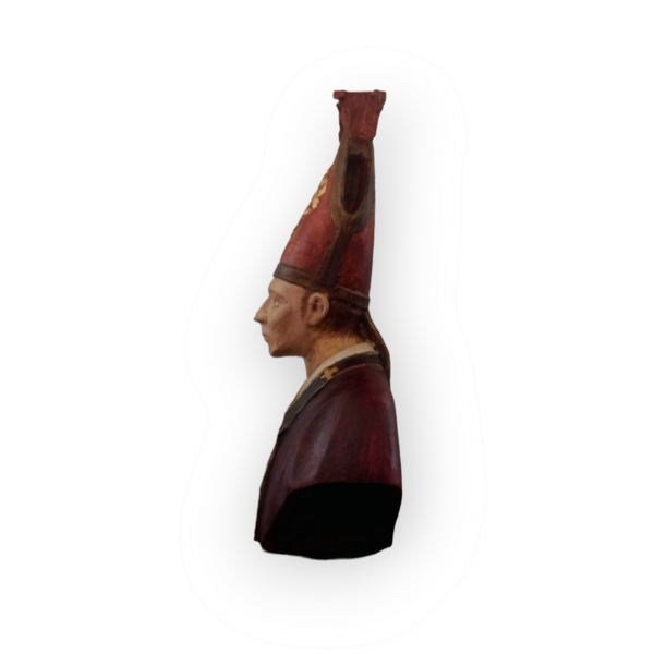 18th Century Italian Life-Size Antique Carved Lime Wood Bust Of A Saint Januarius, Patron Saint of Naples