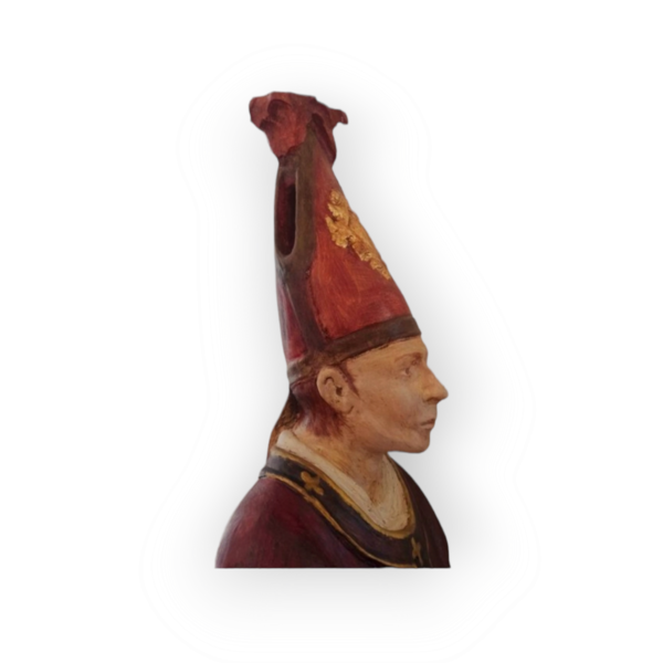 18th Century Italian Life-Size Antique Carved Lime Wood Bust Of A Saint Januarius, Patron Saint of Naples