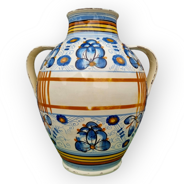 Large 17th Century Italian Antique Montelupo Maiolica Apothecary's/ Chemist's Jar