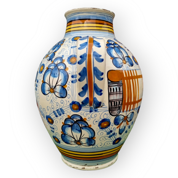 Large 17th Century Italian Antique Montelupo Maiolica Apothecary's/ Chemist's Jar