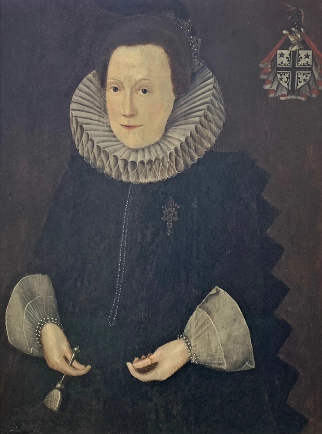 16thC English School Antique Portrait of an Aristocratic Lady - Follower of Marcus Gheeraerts 1561-1635