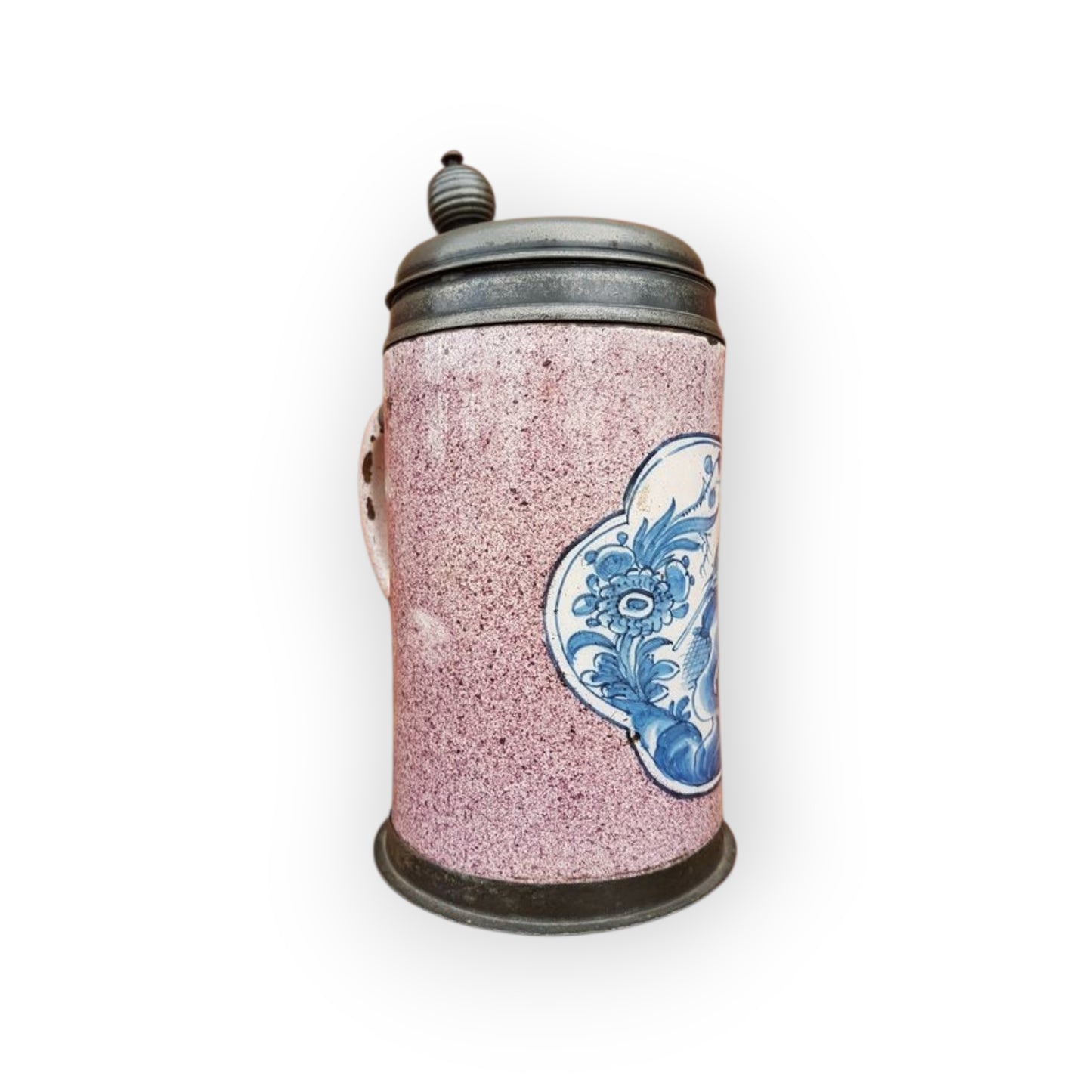 Early 18th Century German Antique Tin Glazed Earthenware Tankard, Attributed to Cornelius Funcke (Fl.1720-30)