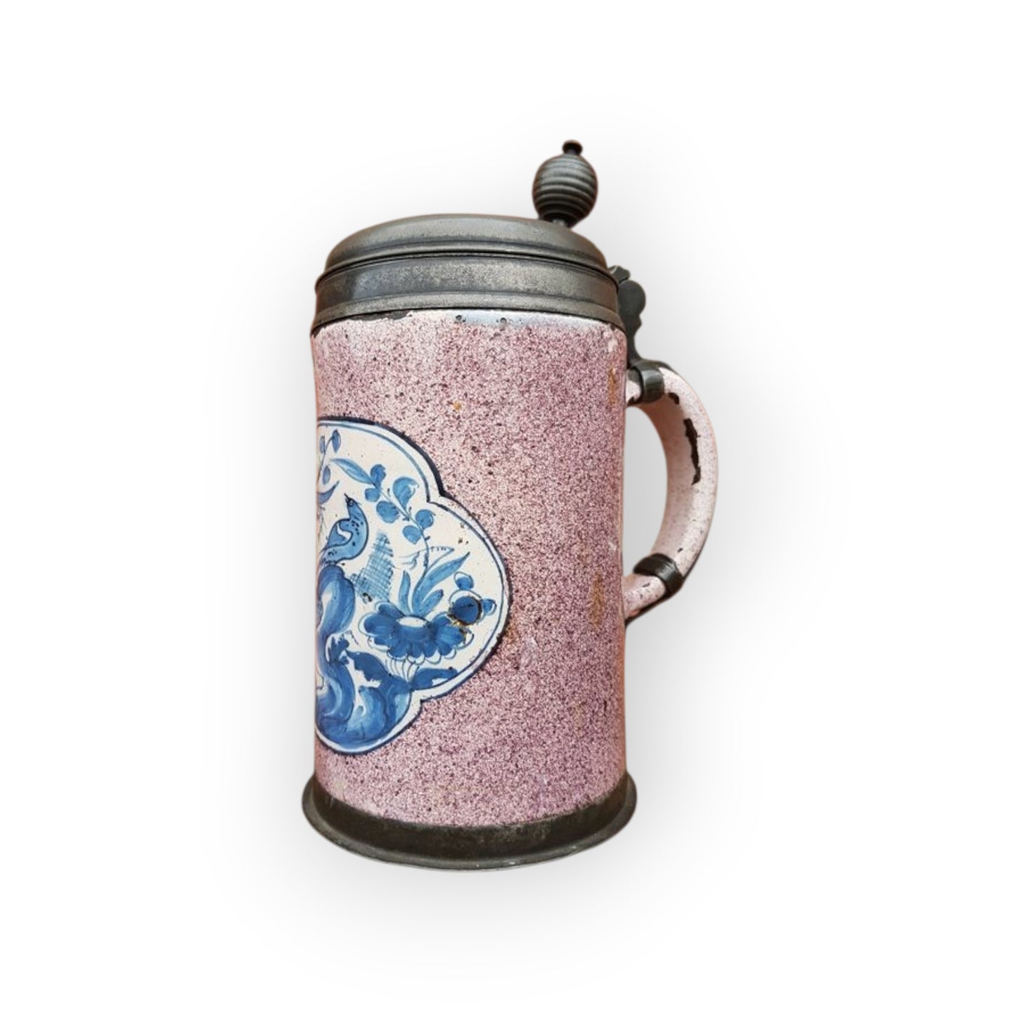 Early 18th Century German Antique Tin Glazed Earthenware Tankard, Attributed to Cornelius Funcke (Fl.1720-30)