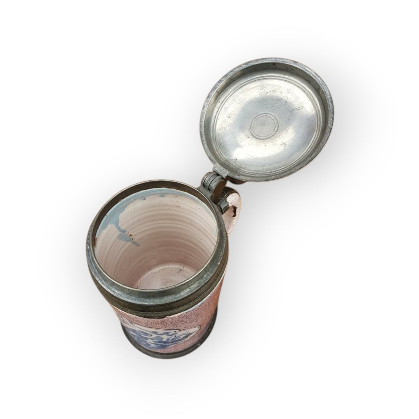 Early 18th Century German Antique Tin Glazed Earthenware Tankard, Attributed to Cornelius Funcke (Fl.1720-30)